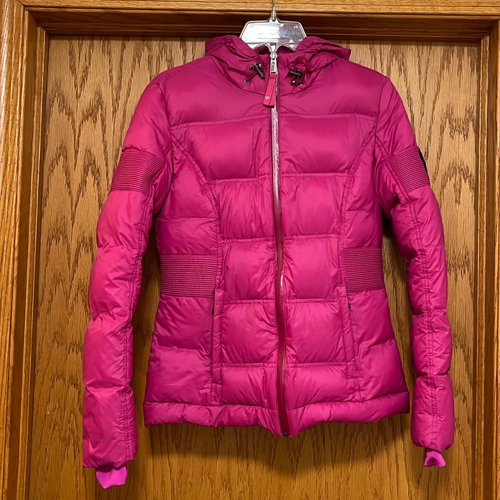 Pajar fuchsia pink feather down puffer jacket S